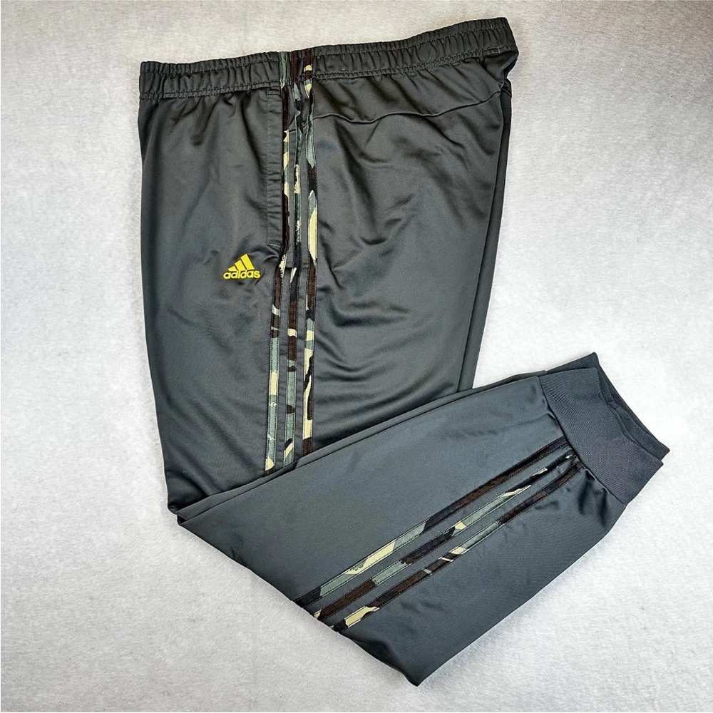 adidas Black Joggers with Camouflage Trim